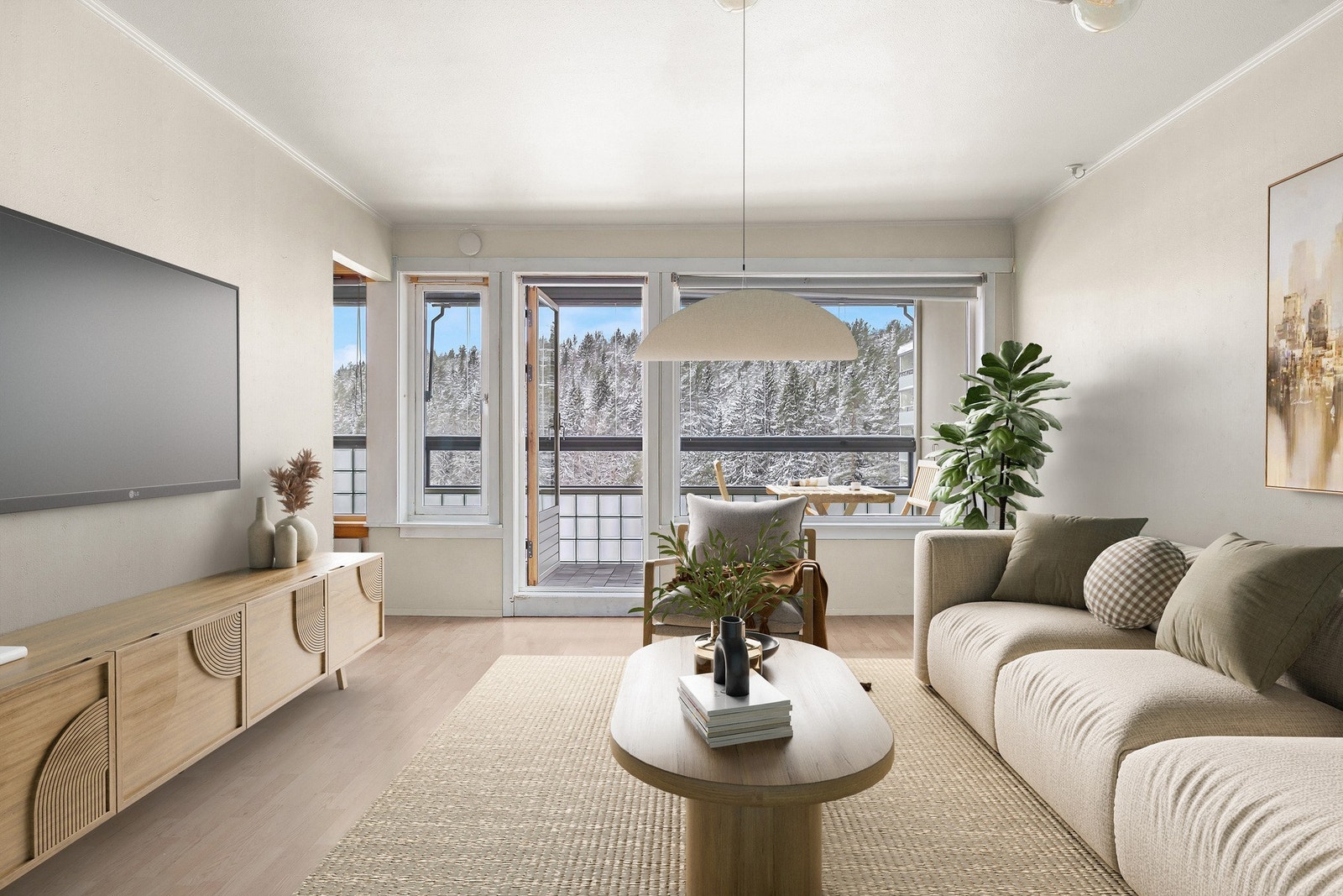 Her er det godt å lande etter travle dager! Bildet er digitalt stylet for inspirasjon Galleribilde