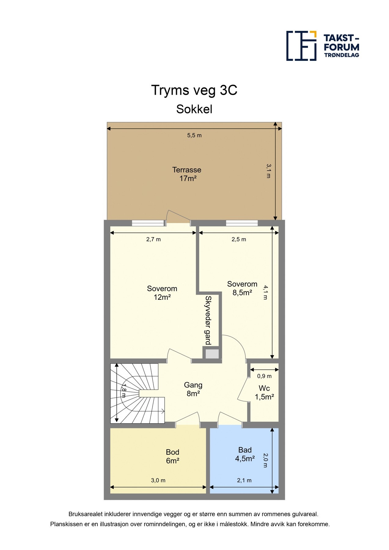 Planskisse underetasje. Galleribilde