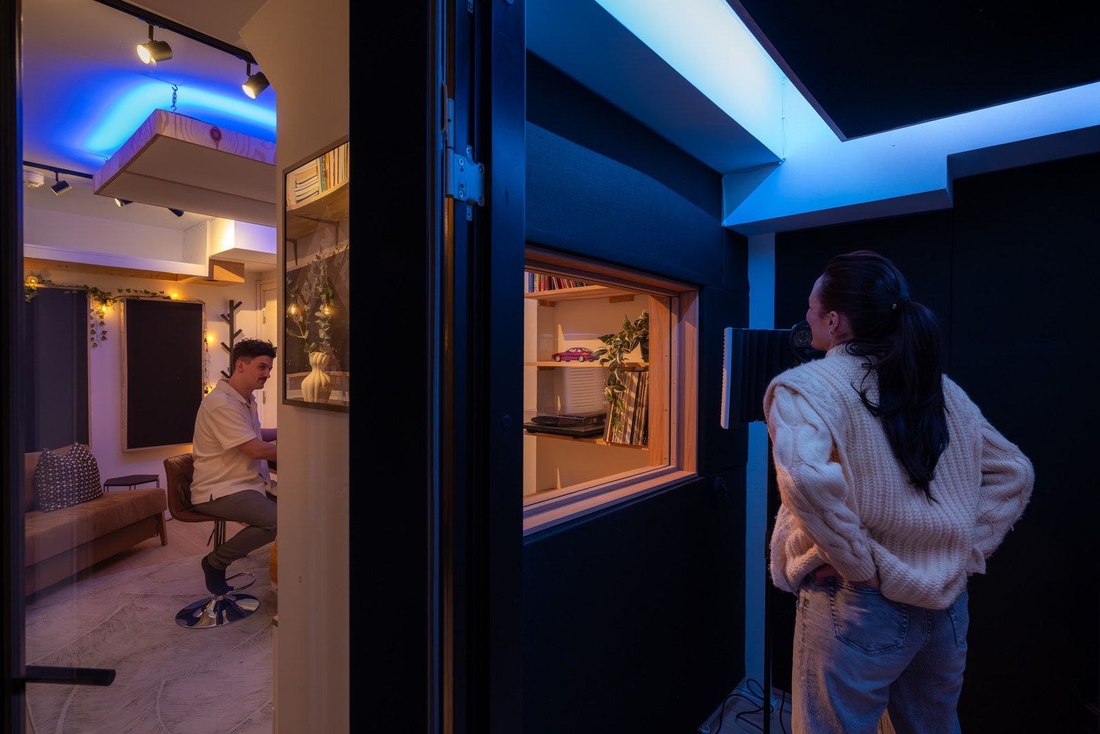 Denne delen kan tilpasses ulike behov - enten som kreativ sone, hjemmekontor eller hobbyrom. Galleribilde