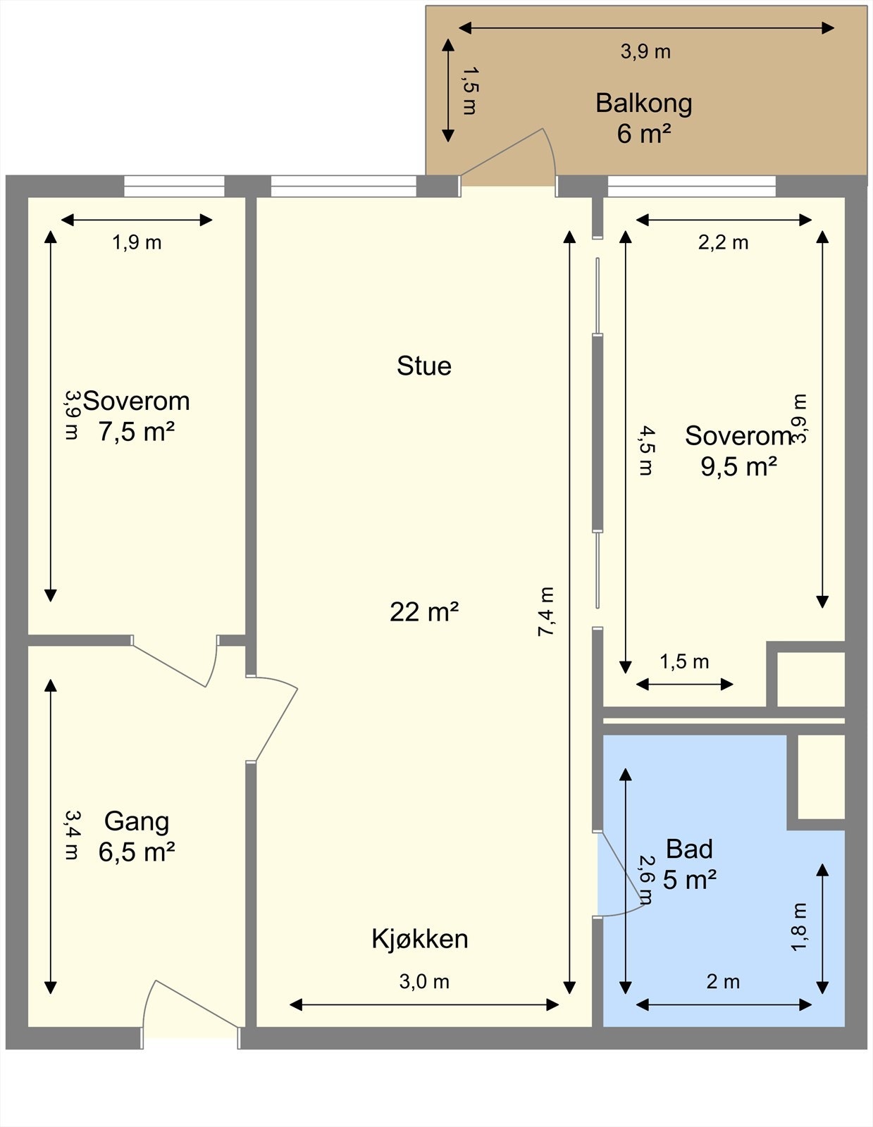 Planskisse 4. etasje Galleribilde