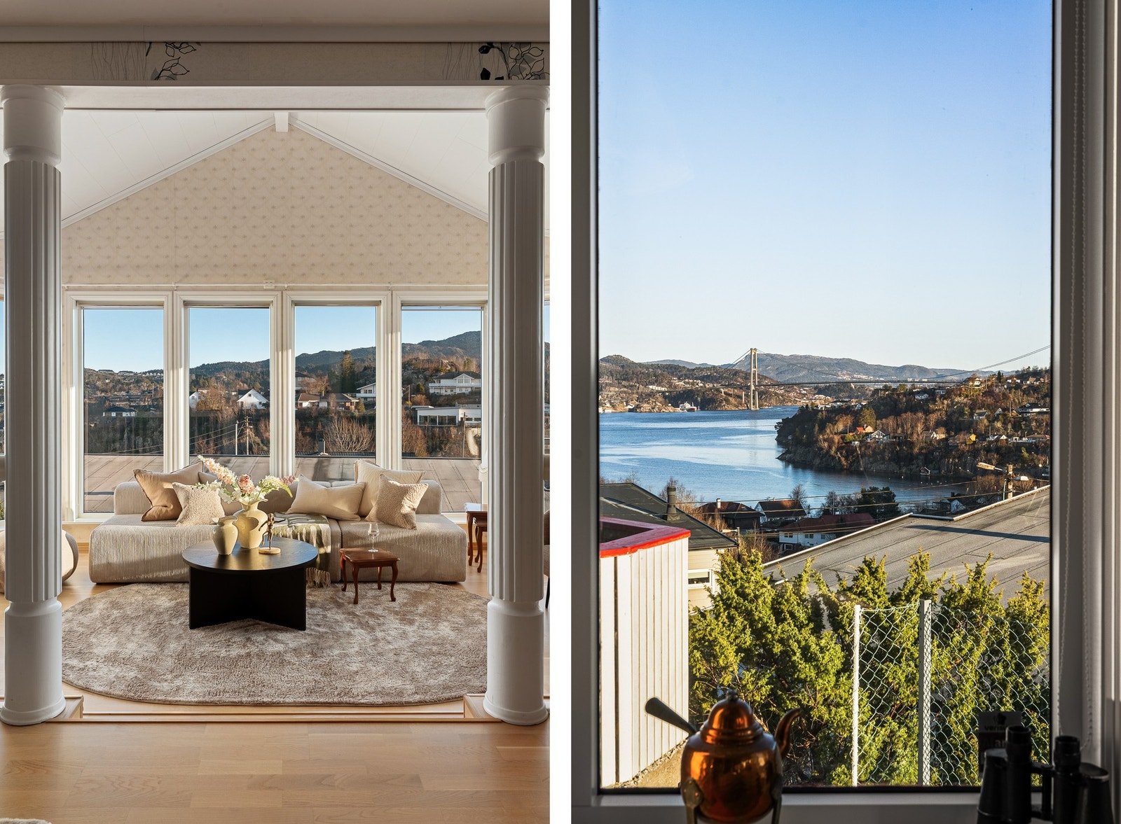 Boligen byr på vakker utsikt. Galleribilde