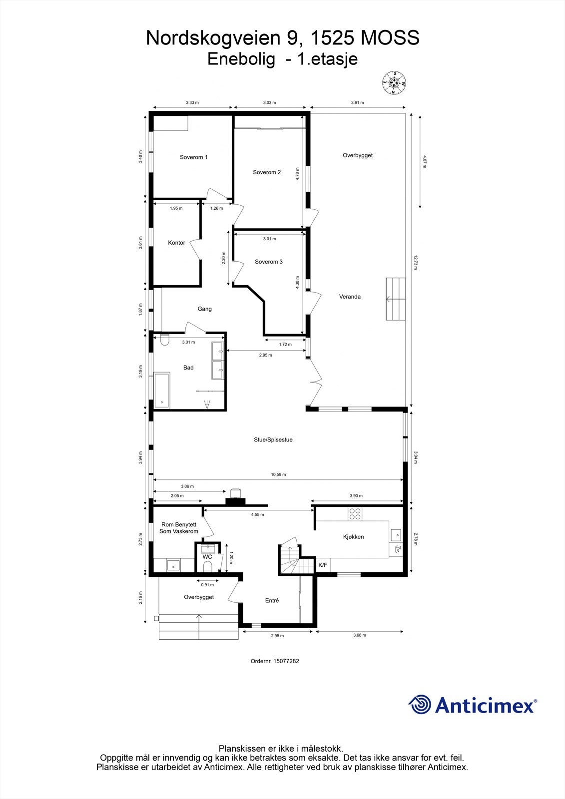 Veiledende skisse av første etasje. Galleribilde
