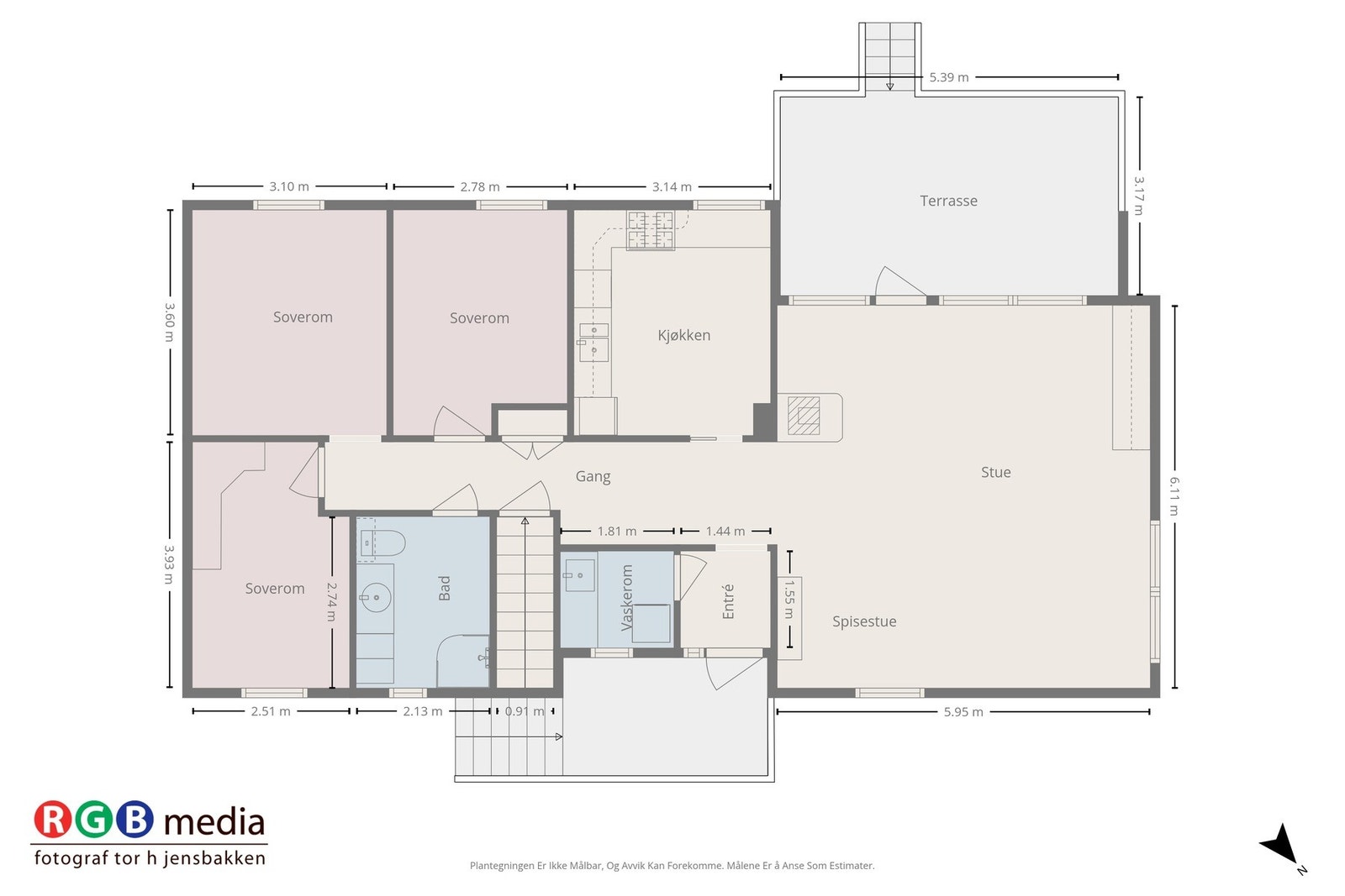 Plantegning hovedetasje Galleribilde