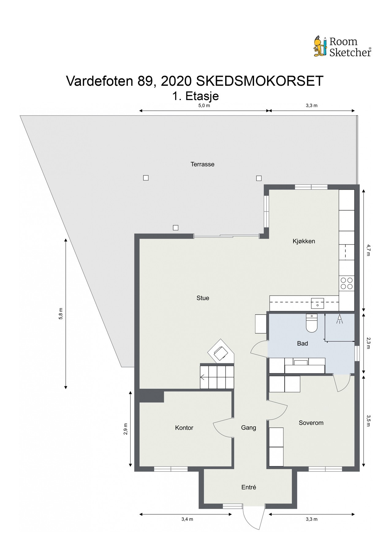 Plantegning 1.etasje Galleribilde