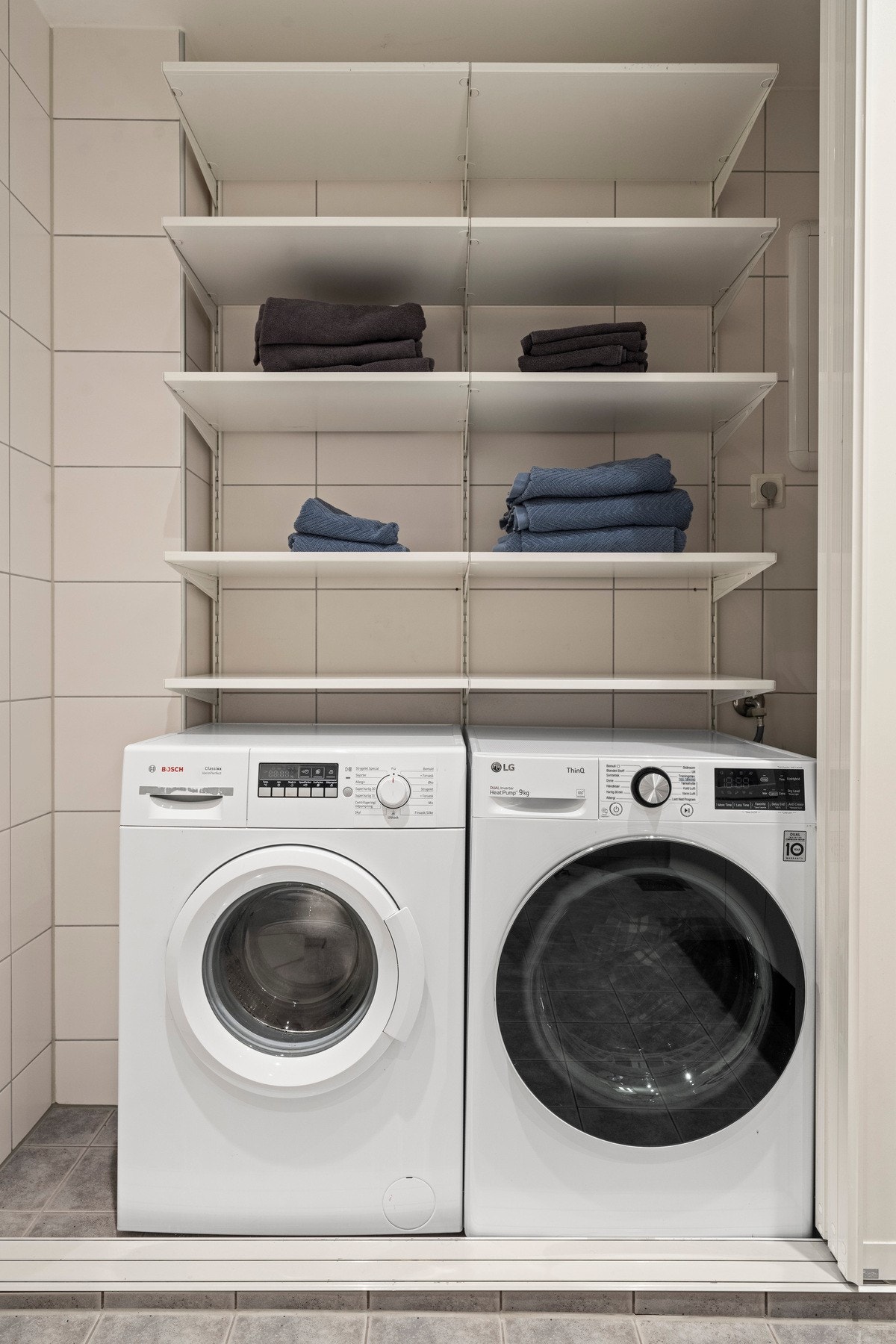 Det er opplegg for vaskemaskin. Galleribilde