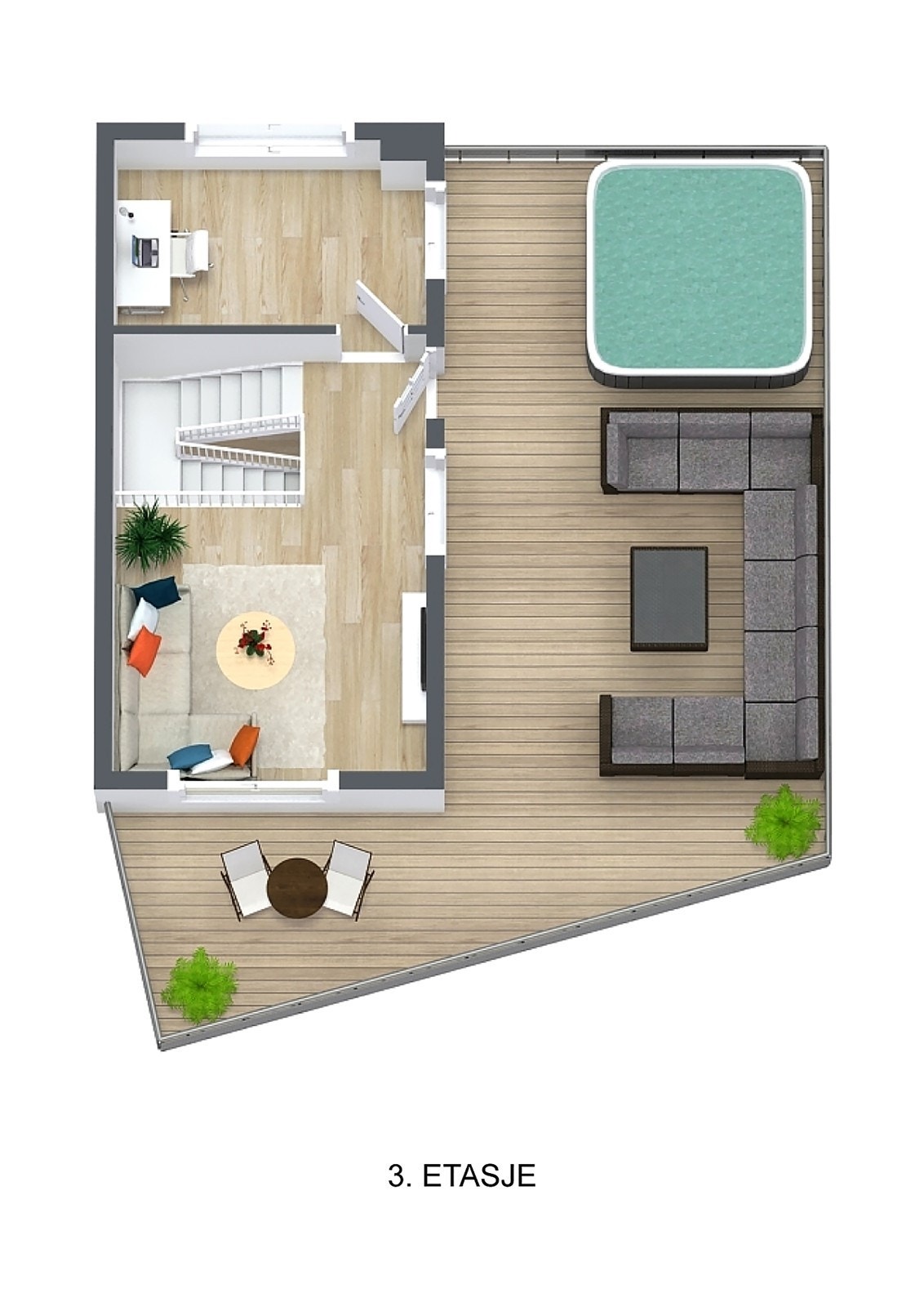 Plantegning 3.etasje (illustrasjon) Galleribilde