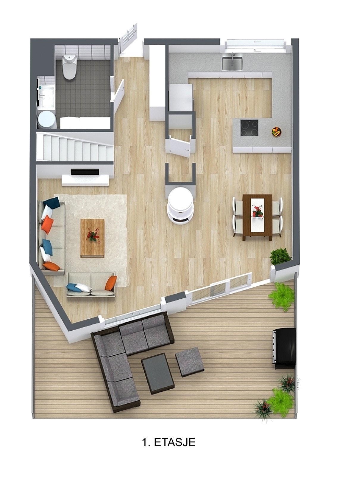 Plantegning 1.etasje (illustrasjon) Galleribilde