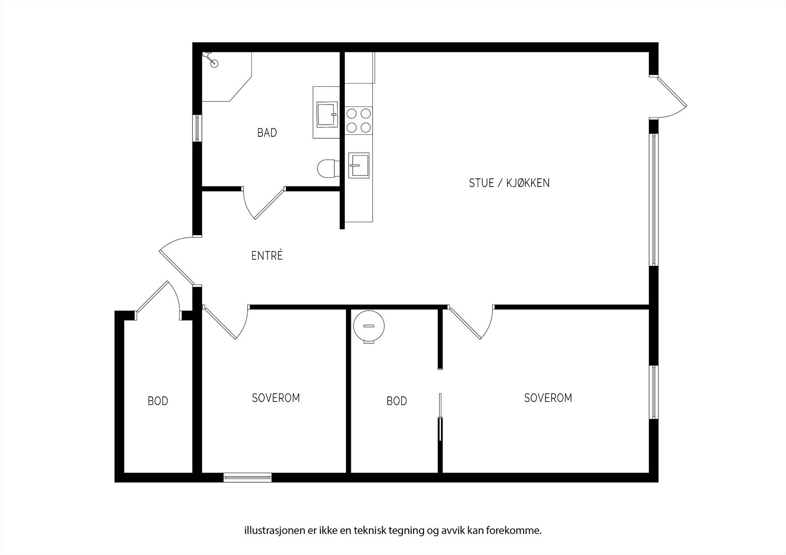 Plantegning Egil Ranheimsvei 17 Galleribilde