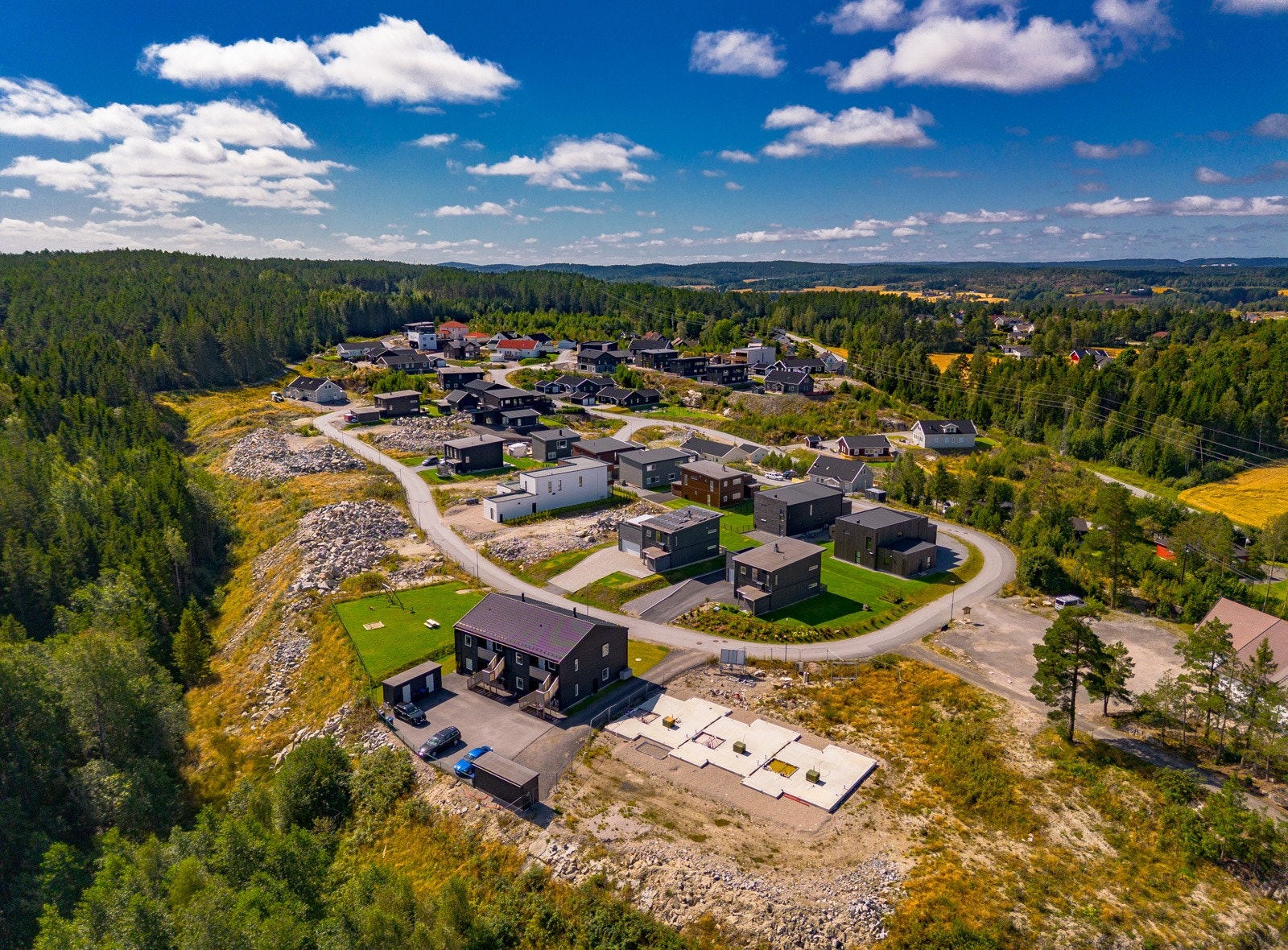 Flott, nyere boligfelt Galleribilde