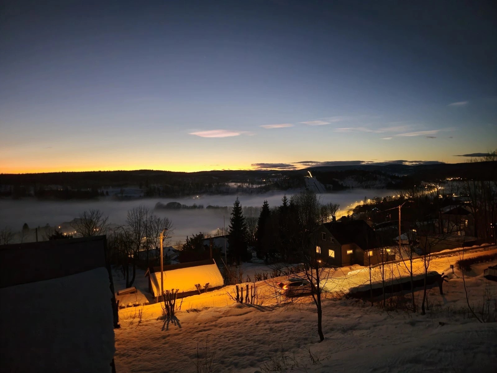 Utsikt på vinteren Galleribilde