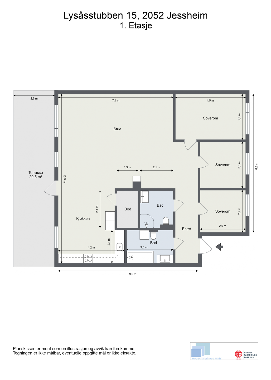 Plantegning 1 etasje. Galleribilde