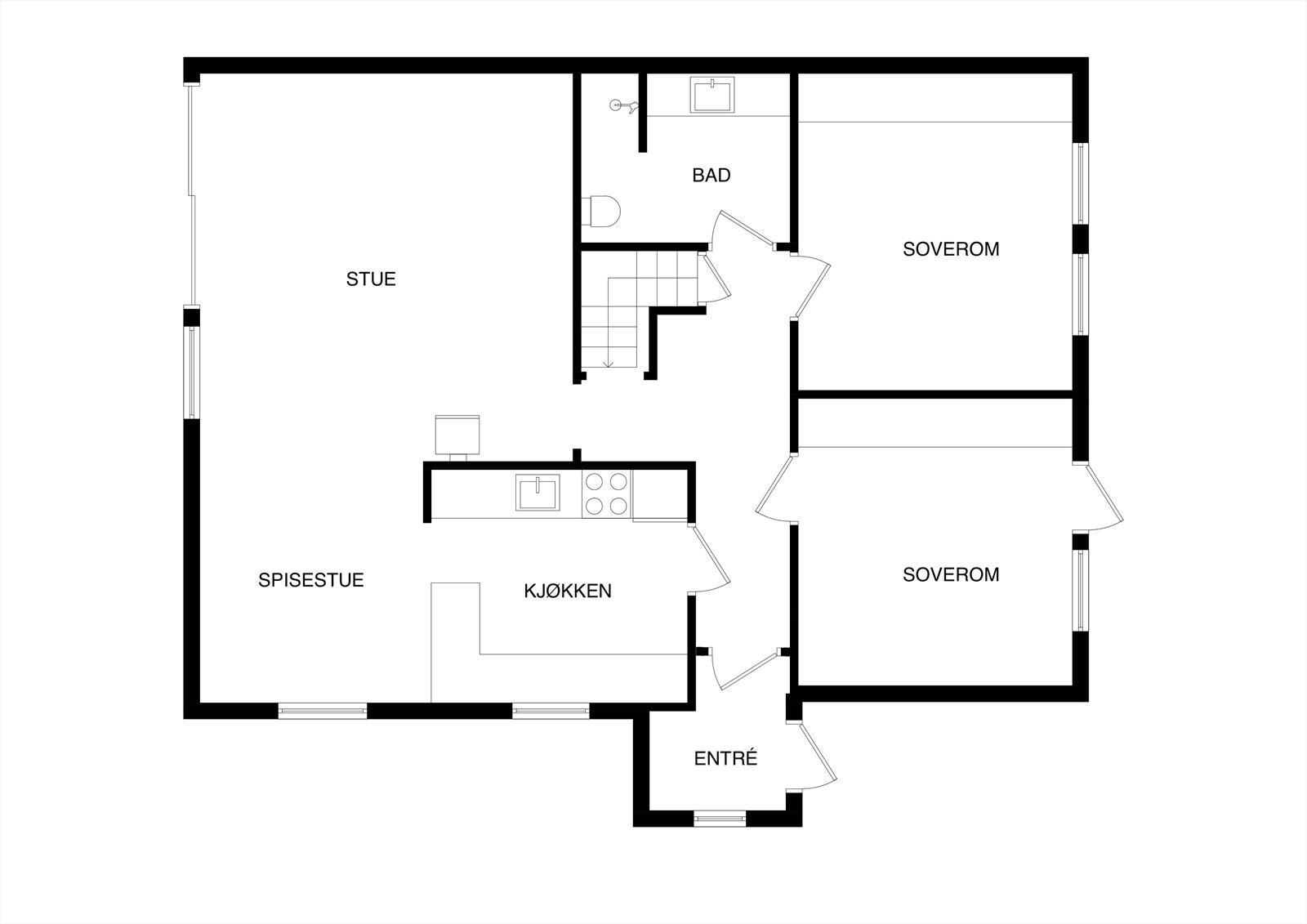 Planskisse 1. etasje Galleribilde