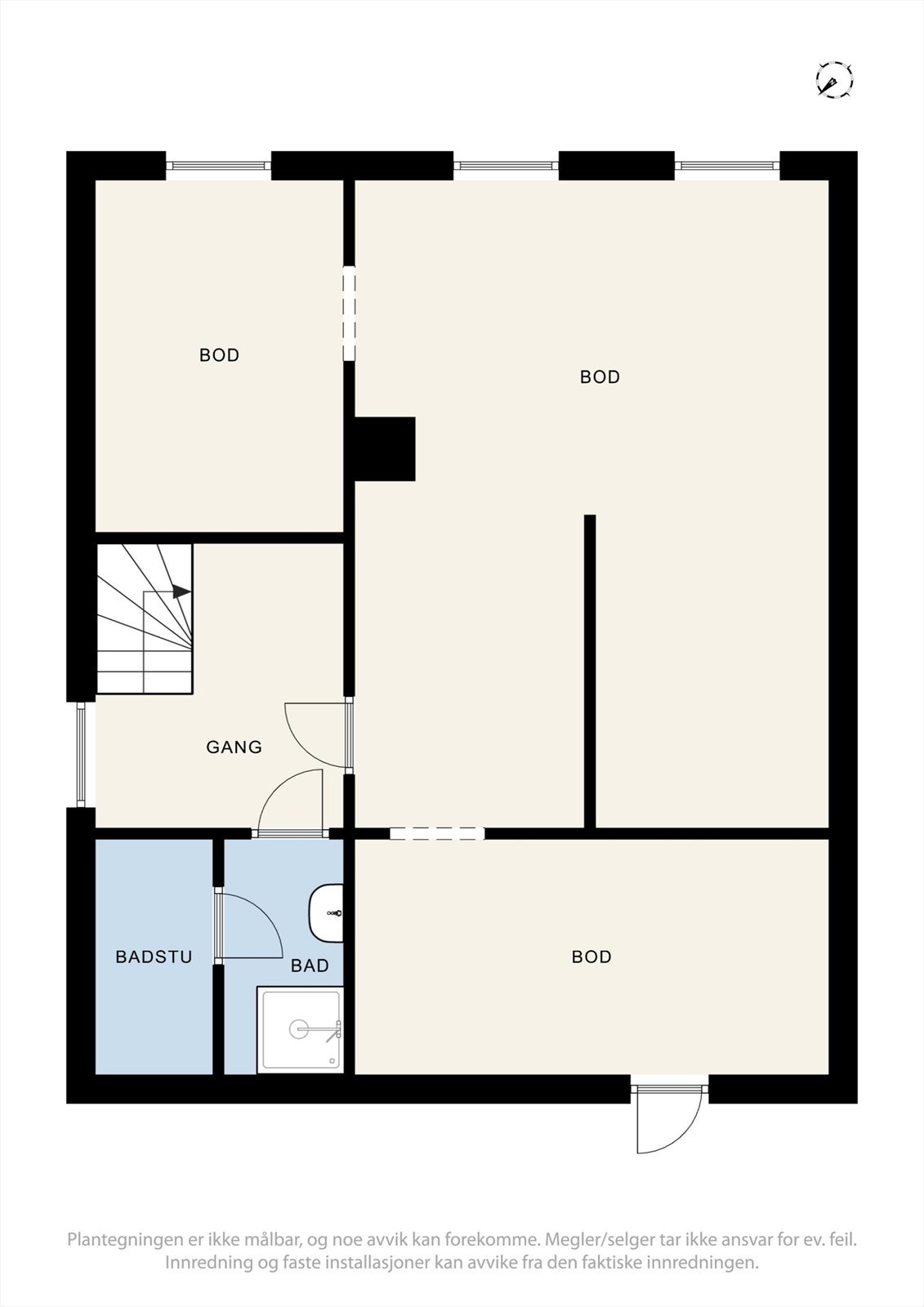 Plantegning, kjeller. Galleribilde