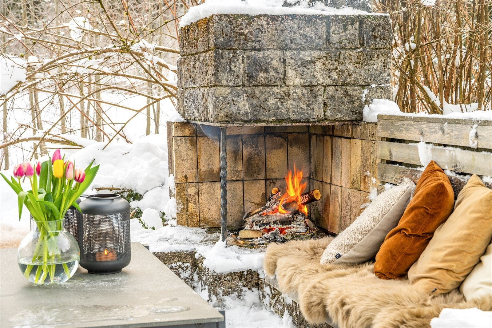 Koselig utepeis, terrassen ligger usjenert til mot vest. Galleribilde