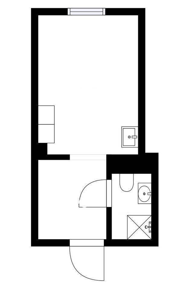 Tegning av hyblene Galleribilde