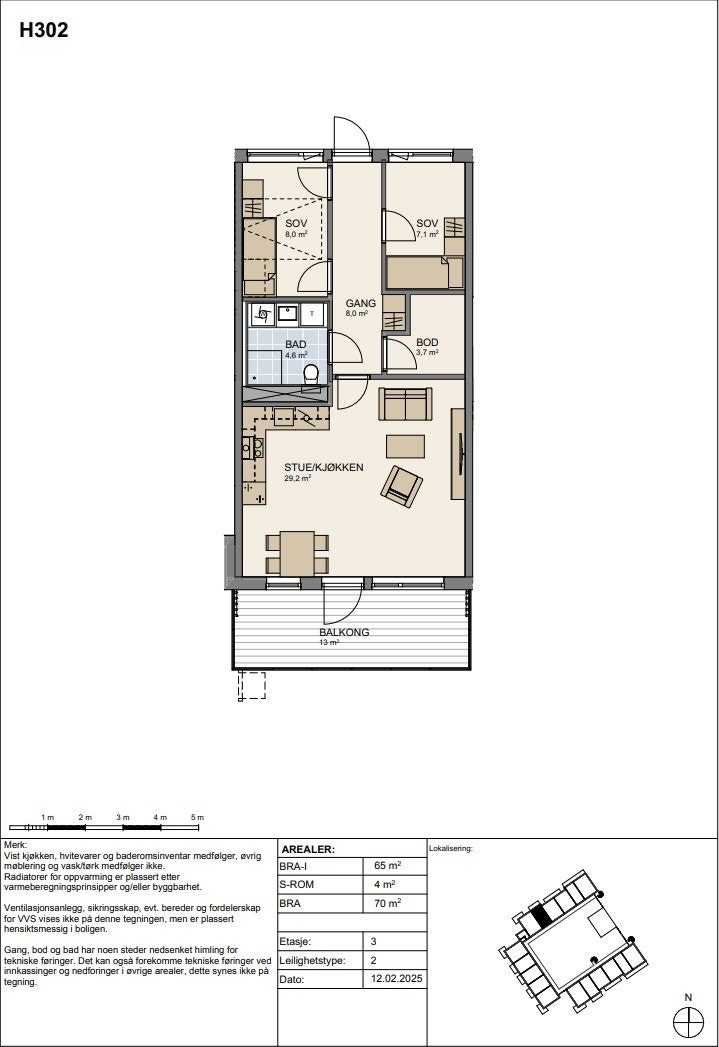 Plantegning H302 Galleribilde