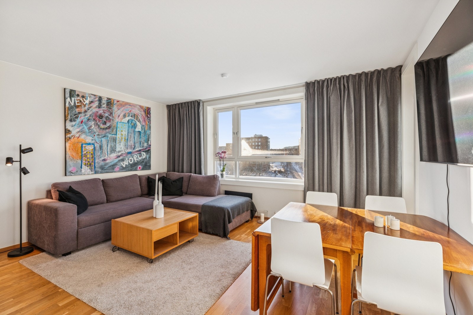 Stue med utsikt Galleribilde