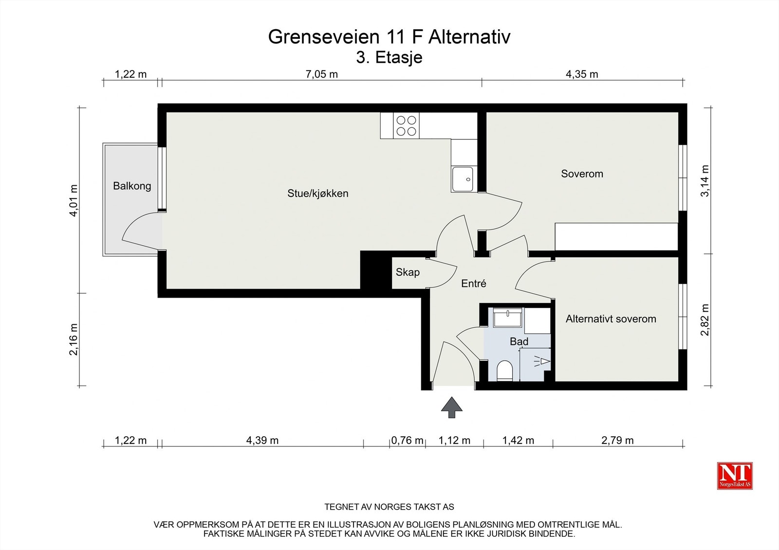 Alternativ planløsning. Galleribilde