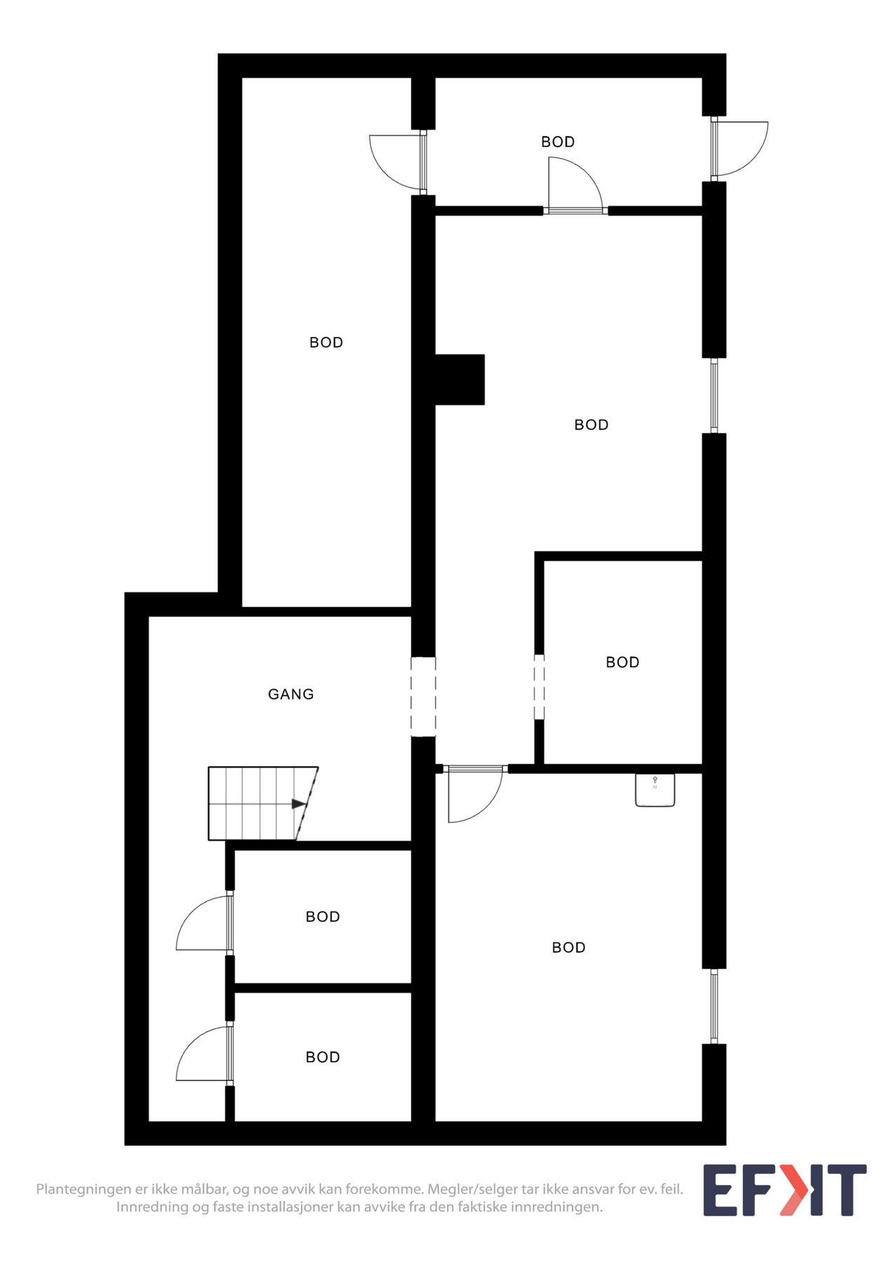 Plantegning kjeller Løkavegen 19 Galleribilde