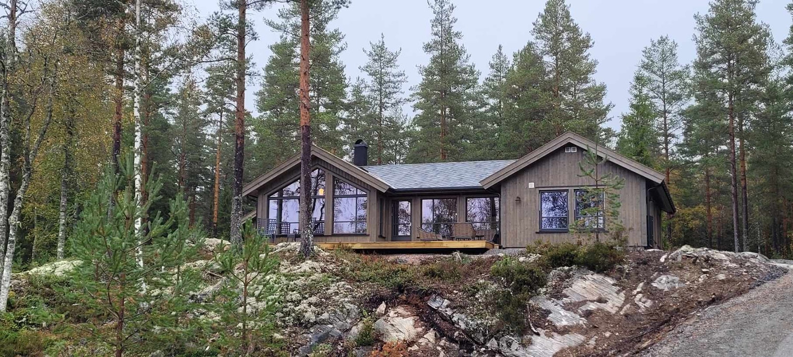 Bilde av ferdig bygget hytte for kunde Galleribilde