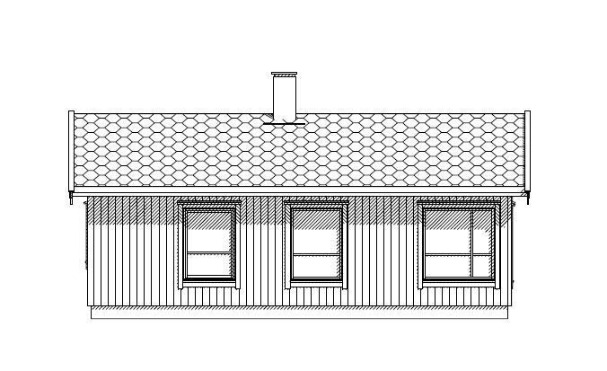 Bilde av tegning fasade side Galleribilde
