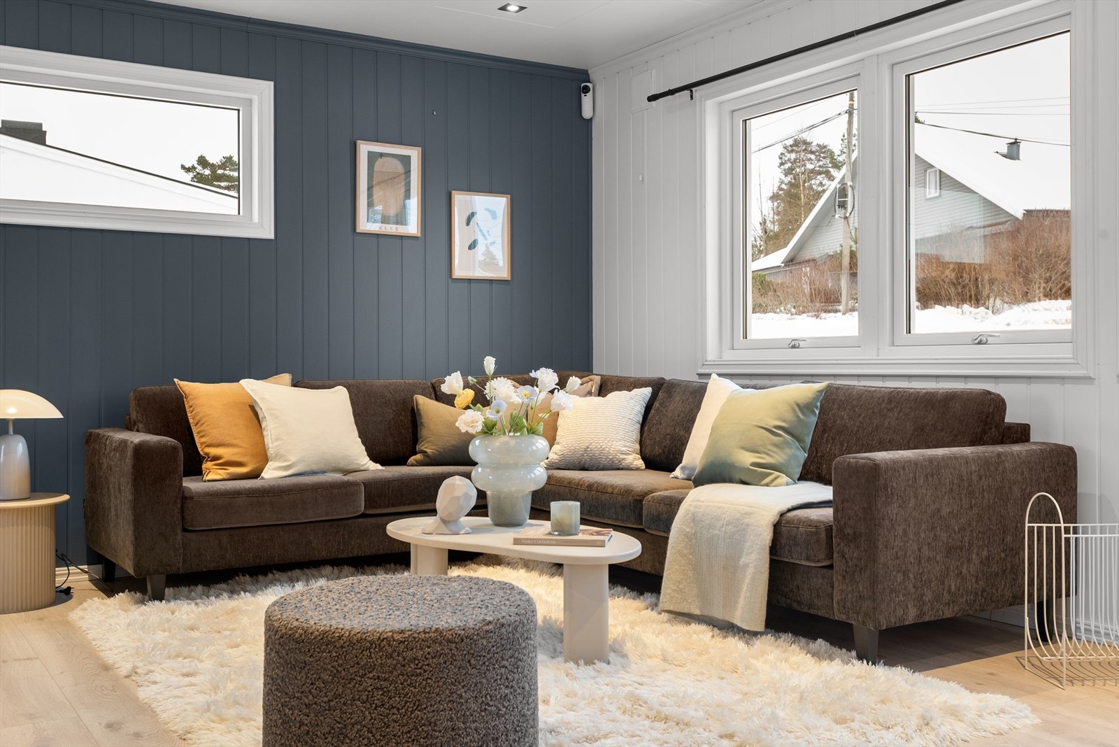 Boligen er malt i moderne, tidsriktige farger. Galleribilde