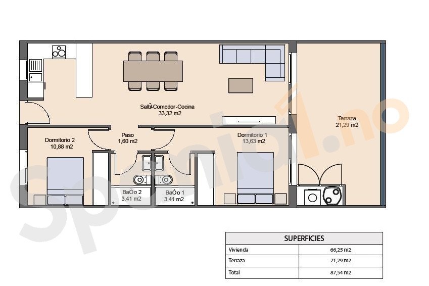 Plantegning leilighet Galleribilde
