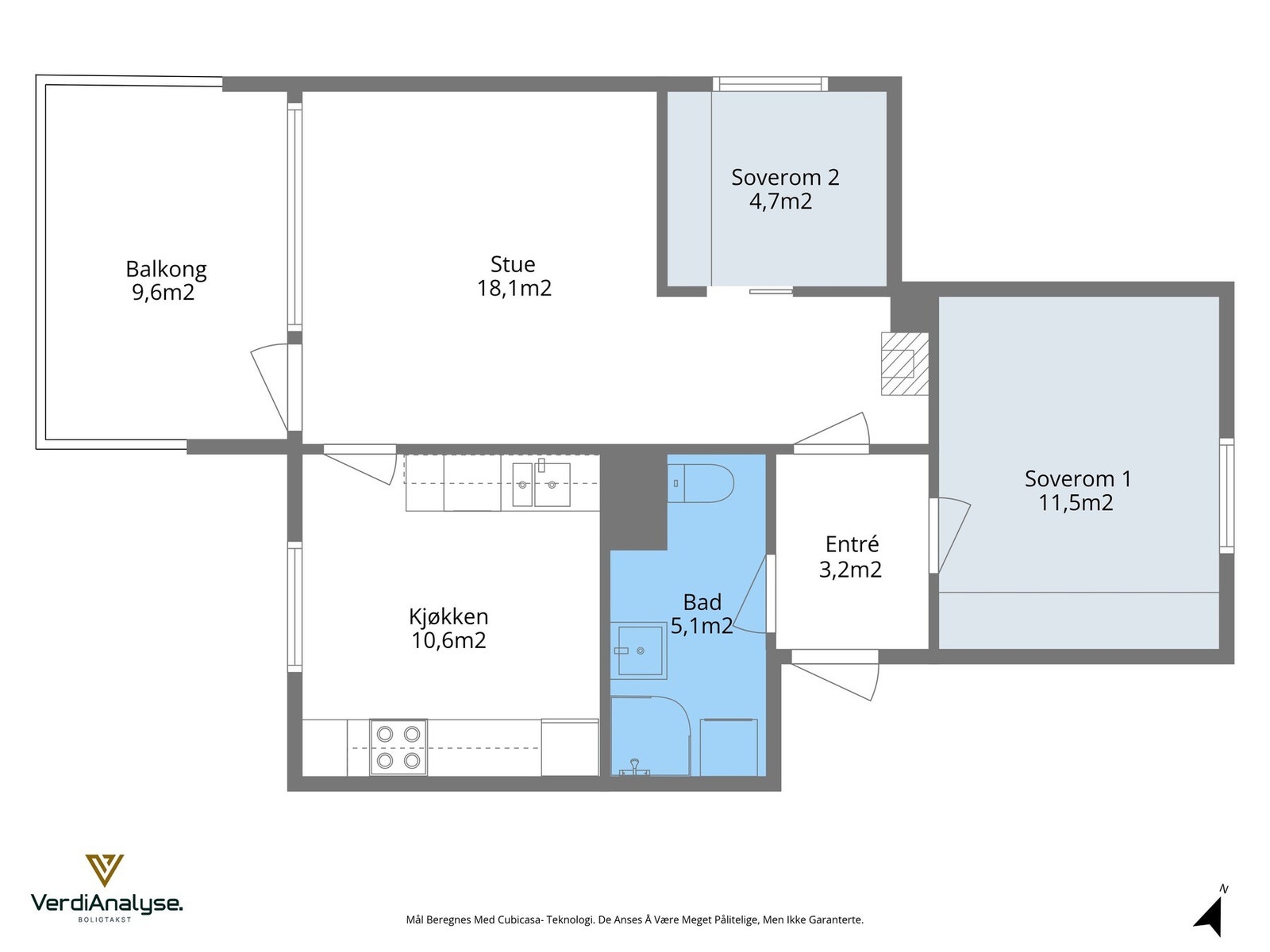 Planskisse Tors veg 9 D Galleribilde