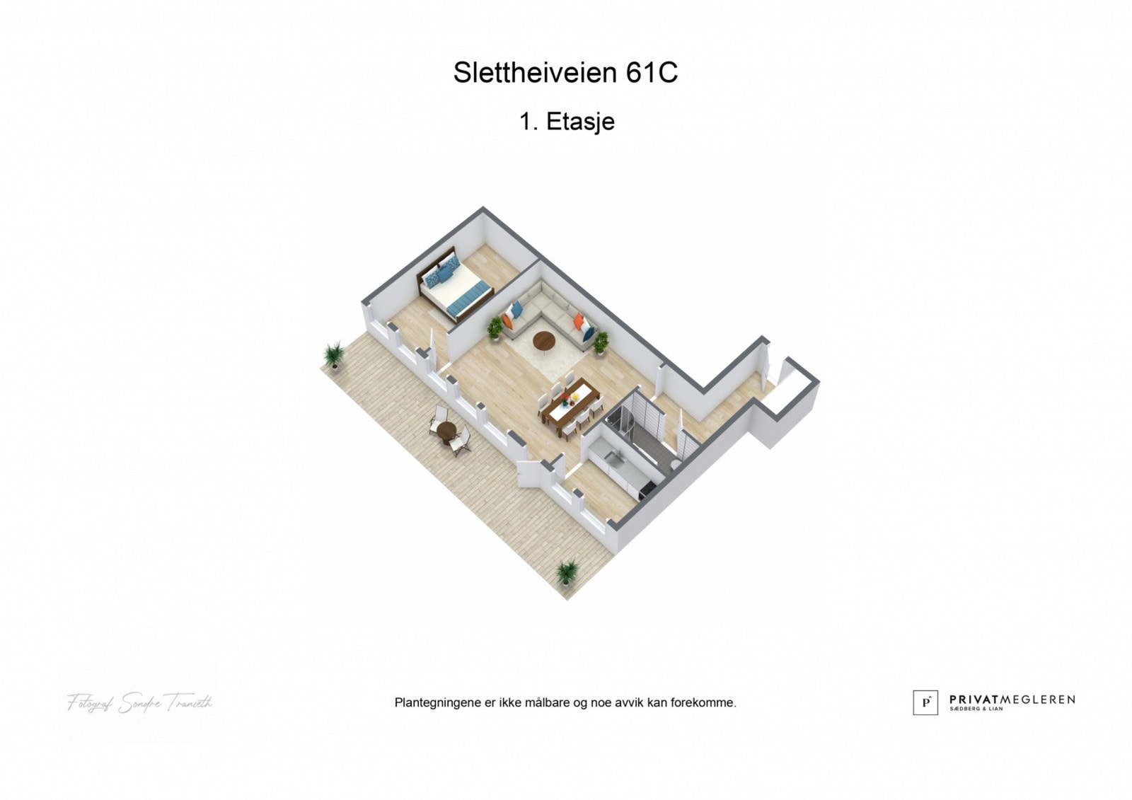 - 3D plantegning (ikke målbart) - Galleribilde
