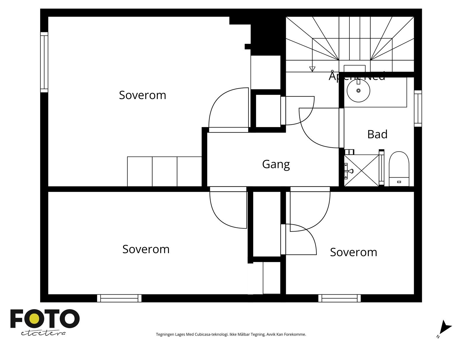 Veiledende plantegning 2. etasje - Ikke målbar Galleribilde