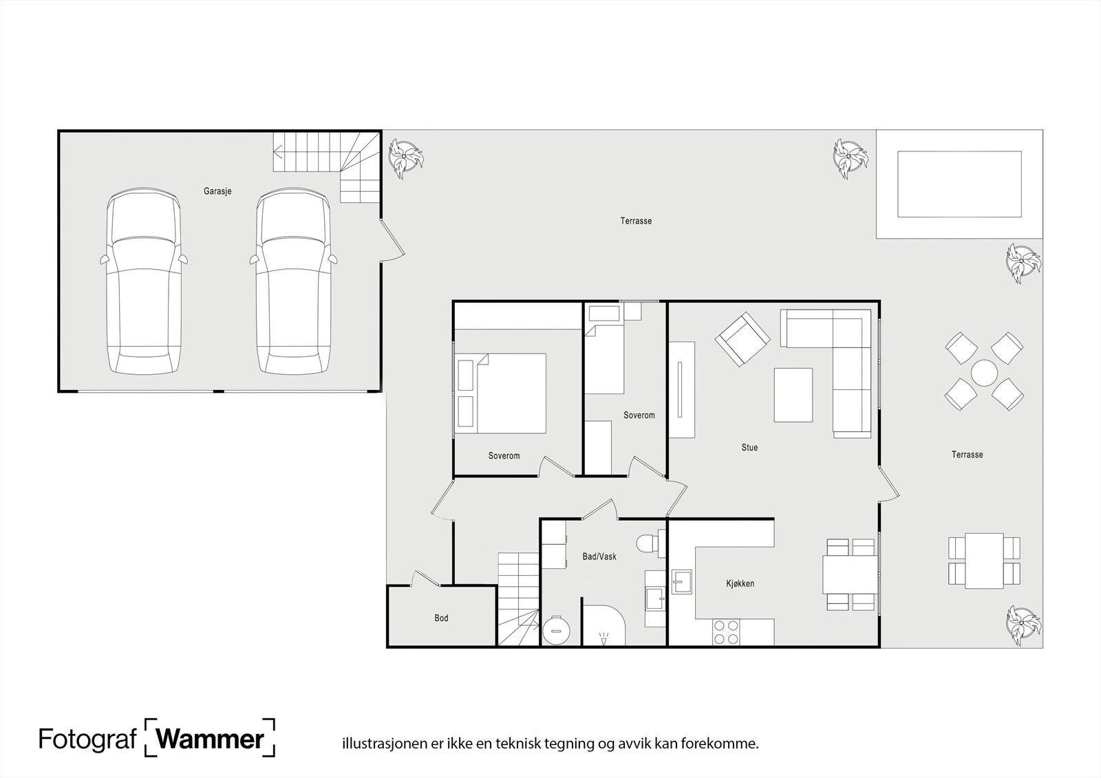 Planskisse 1. etasje Galleribilde