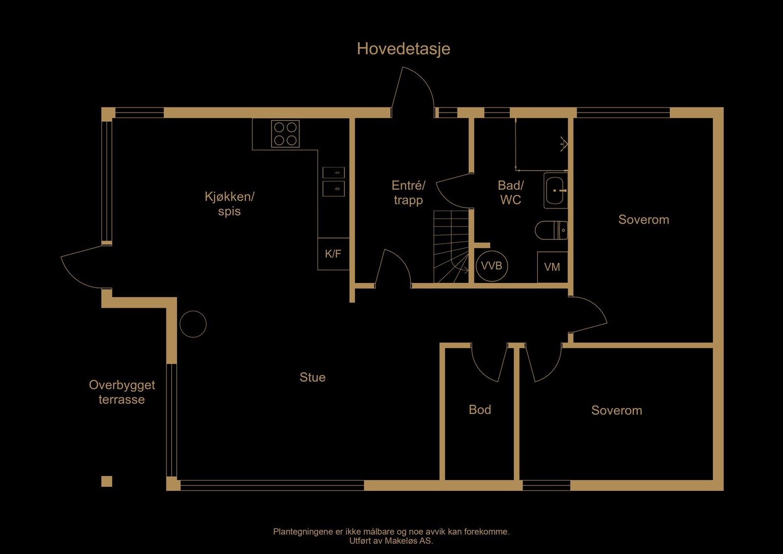 Plantegning hovedetasje - illustrasjon, avvik kan forekomme Galleribilde