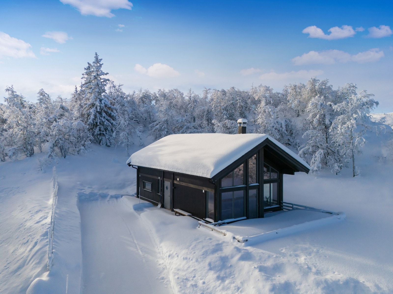 På vinterstid blir området forvandlet til et winter-wonderland Galleribilde
