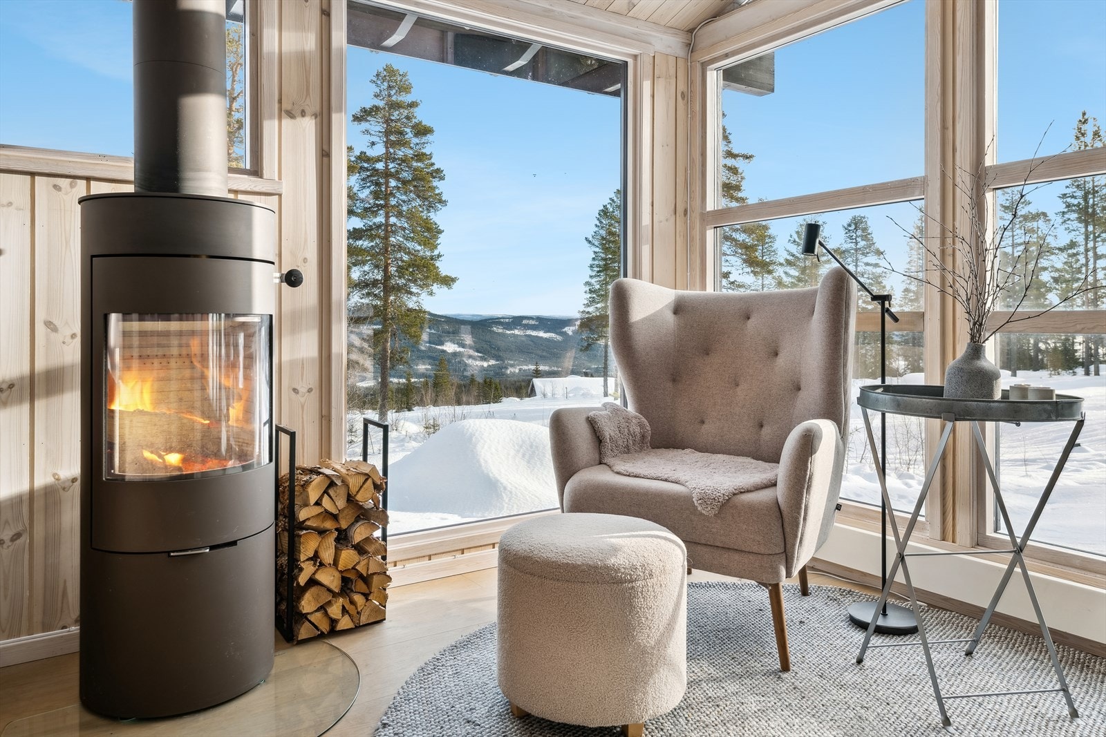 Magisk utsikt og masse lysinnslipp Galleribilde