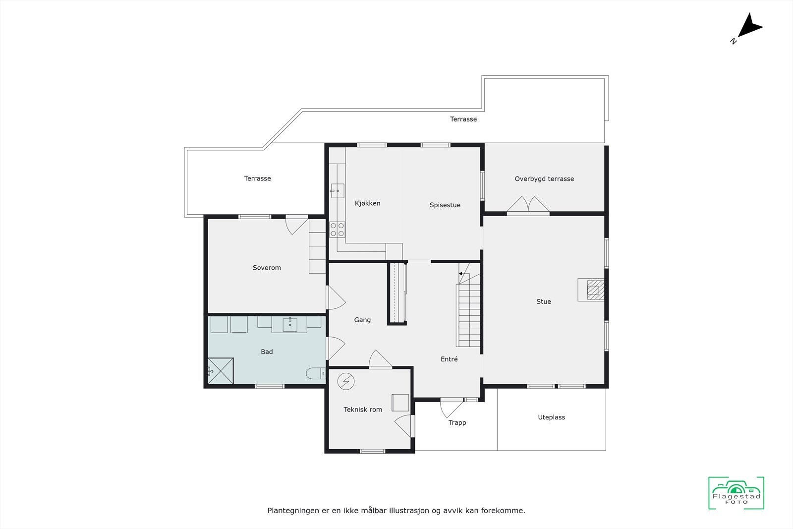 Plantegning 1. etasje Galleribilde