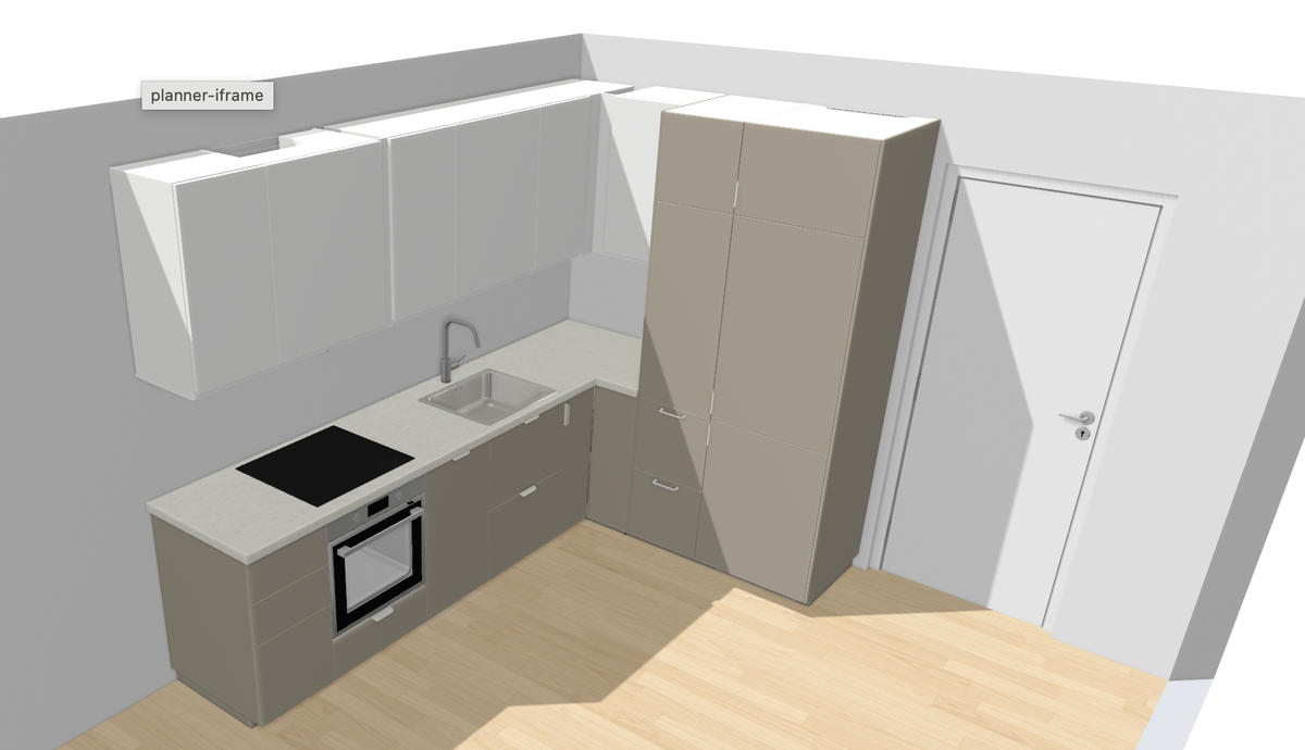 Planlagt kjøkken fra IKEA, god skapplass og hvitevarer inkludert Galleribilde