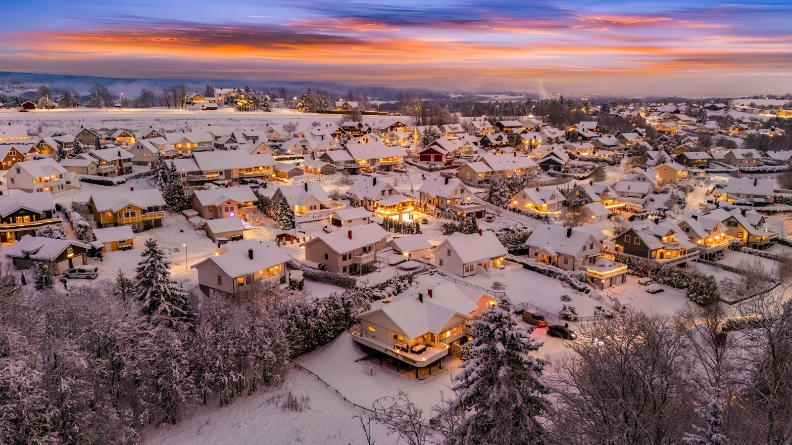 Oversiktsbilde som viser nærområdet og boligens plassering. Galleribilde