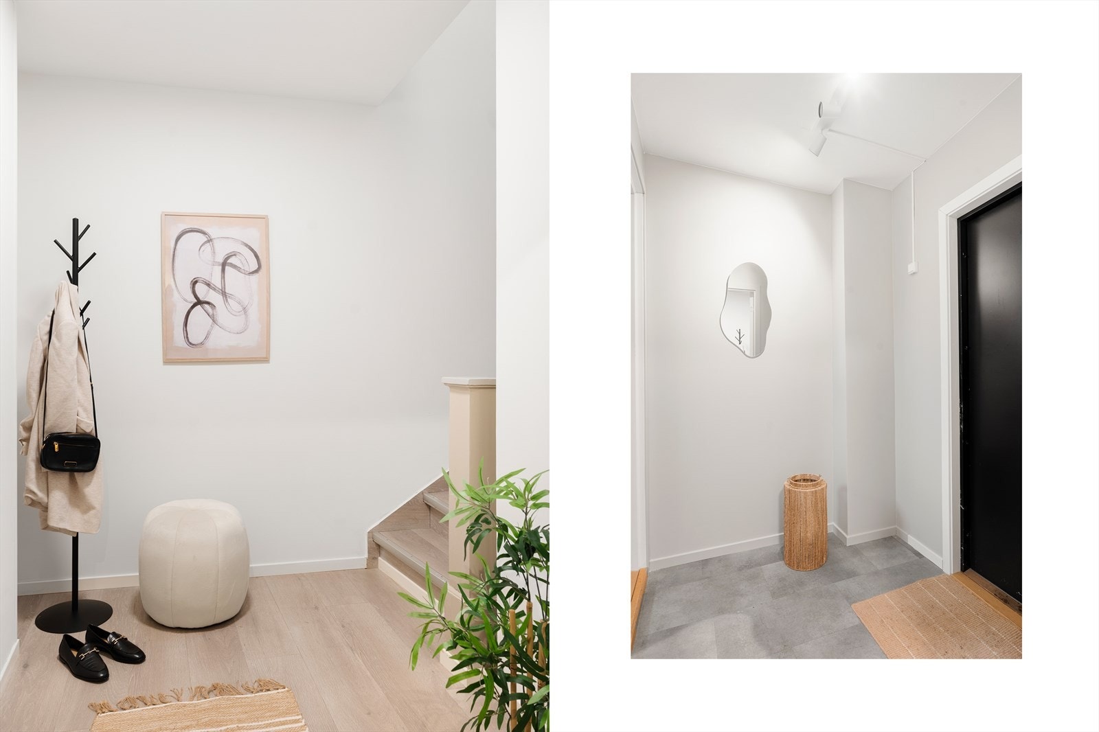 I 1. etasje er det vaskerom, vindfang og gang med trapp tilhørende boenhet 2. Galleribilde