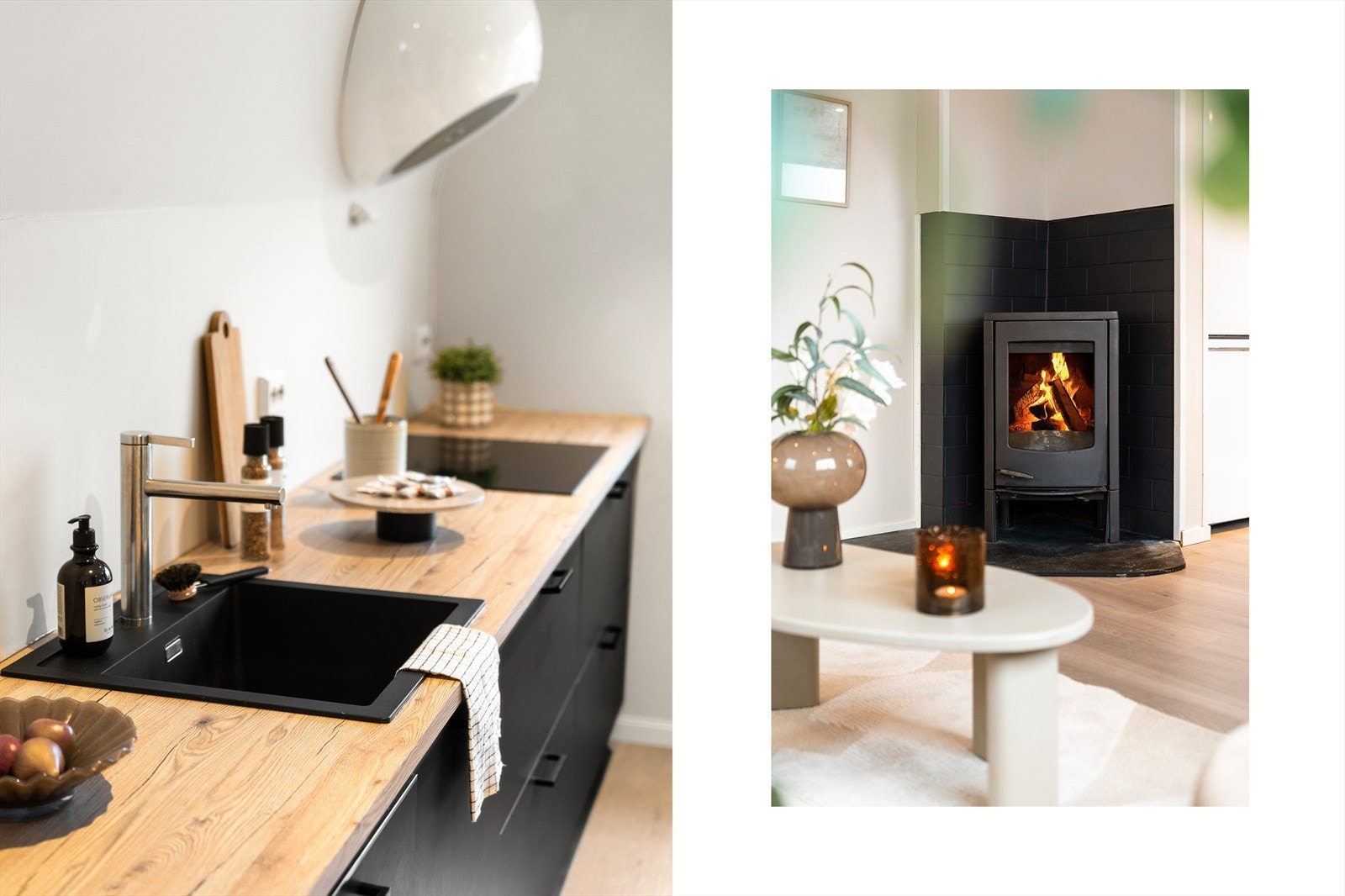 2. etasje - Innredningen er utstyrt med integrerte hvitevarer i form av platetopp med induksjon, stekeovn og oppvaskmaskin. Kjøkkenventilator med kullfilter. Galleribilde