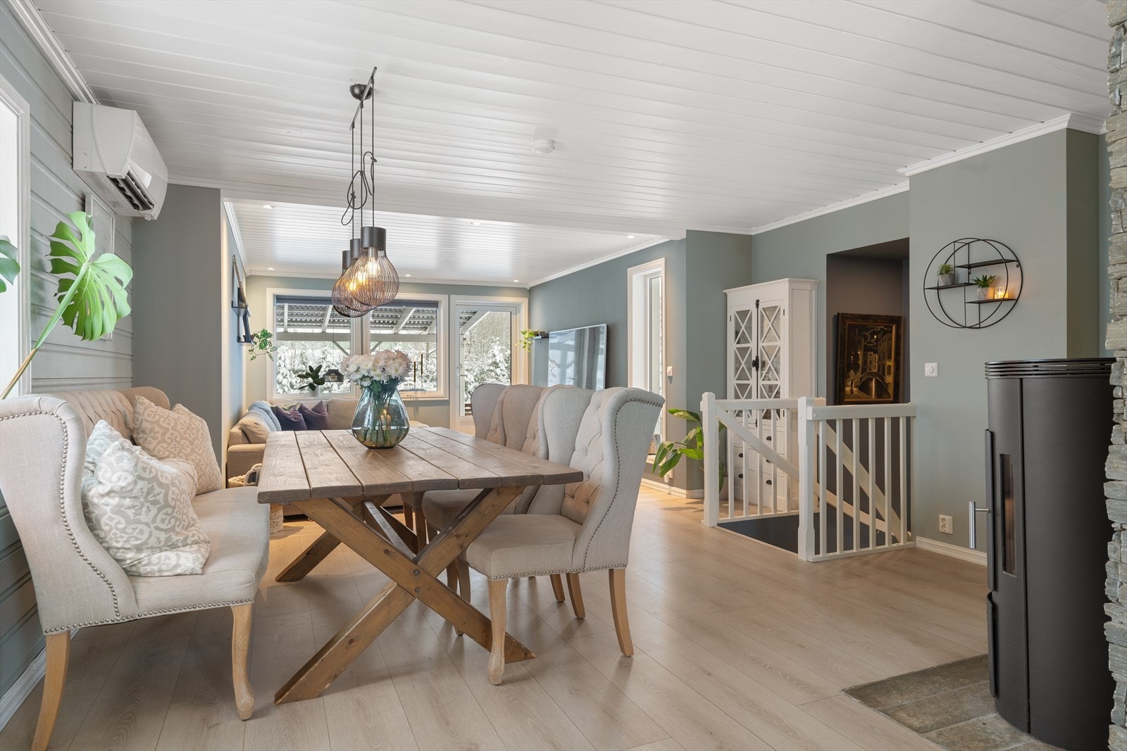 Stuen er påbygget og har ny varmepumpe Galleribilde