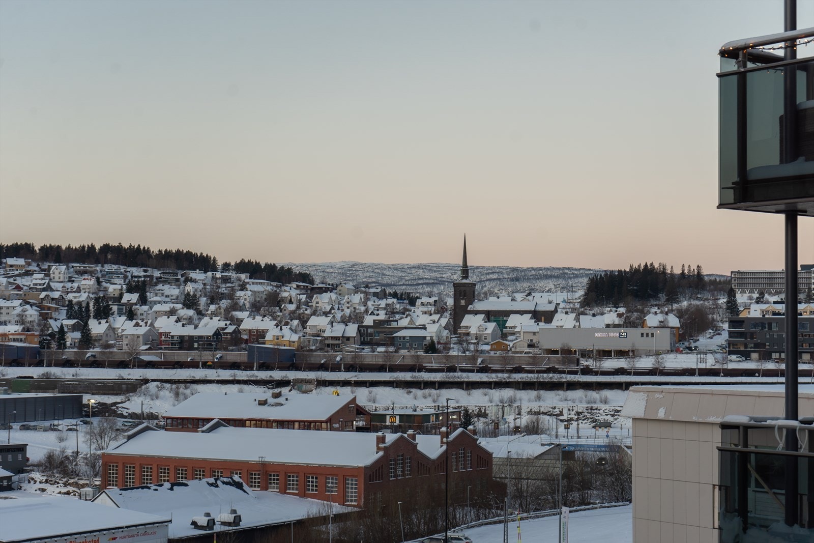 Utsikt fra balkong. Galleribilde