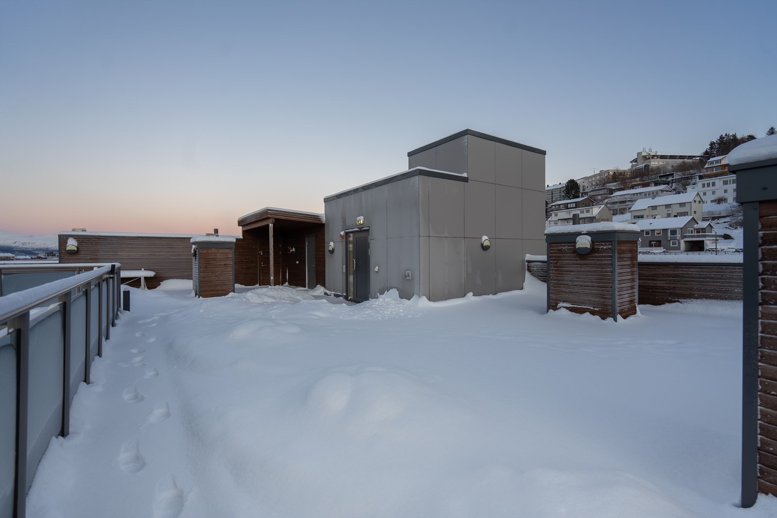 Flott felles takterasse. Galleribilde