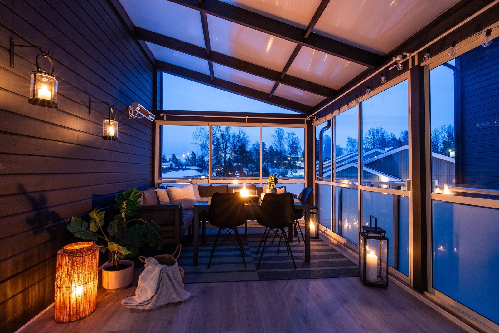 Den innglassede vinterhagen forlenger utesesongen betraktelig. Galleribilde