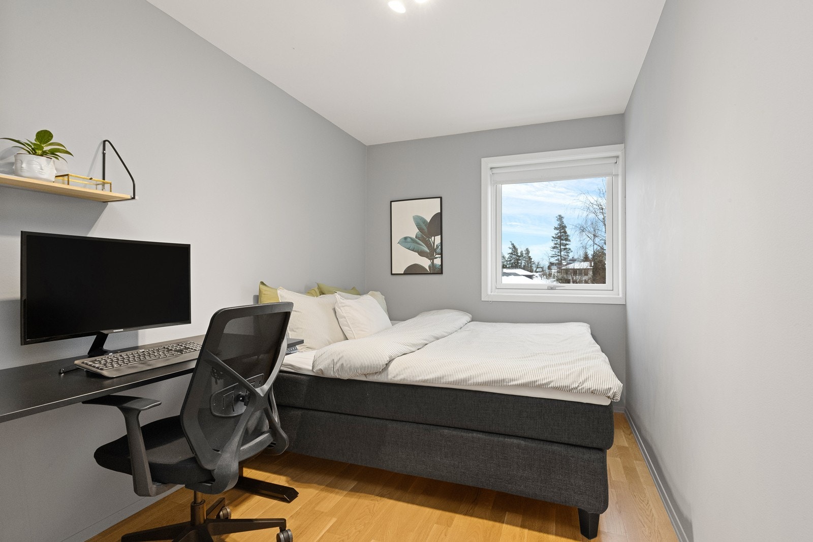 Et av rommene er ideelt også som kontor eller gjesterom ved behov. Galleribilde