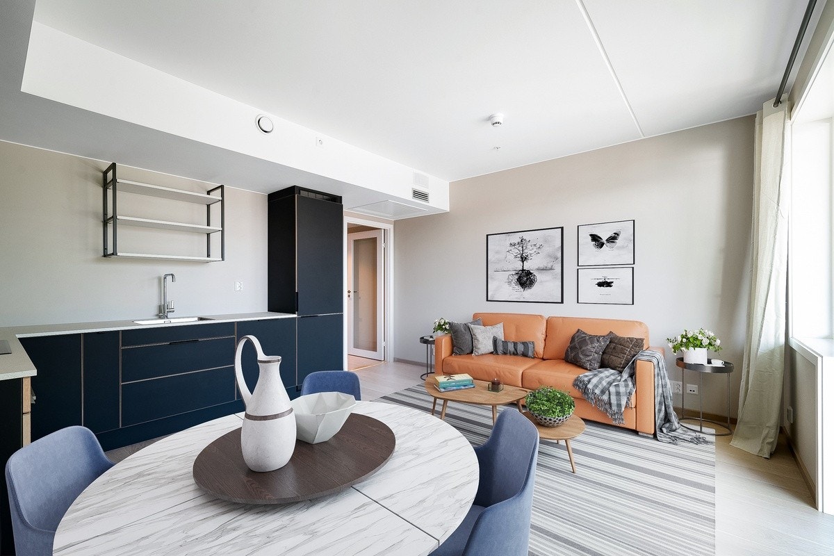 Stue med digital styling Galleribilde