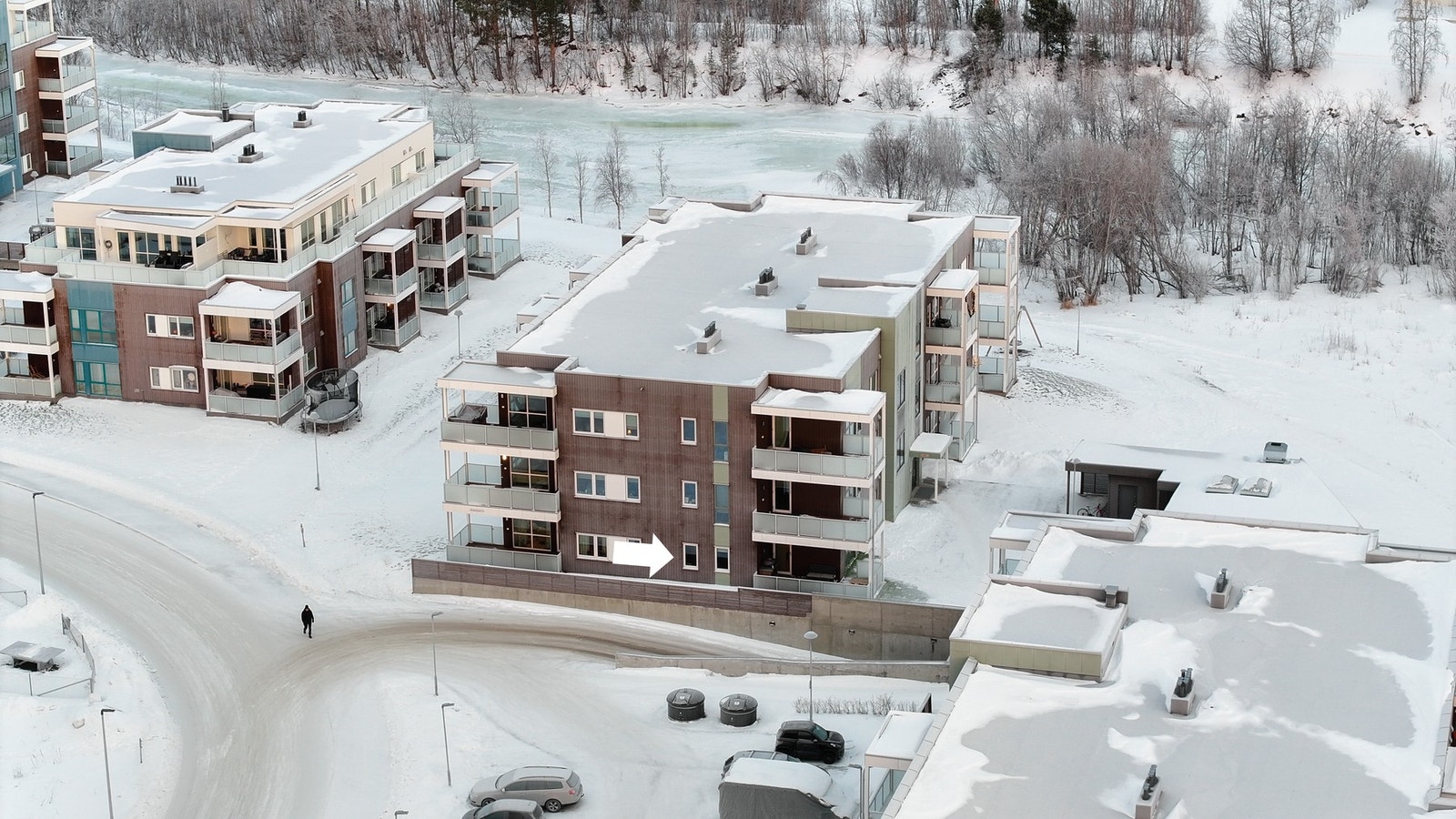 Leiligheten er merket med pil Galleribilde