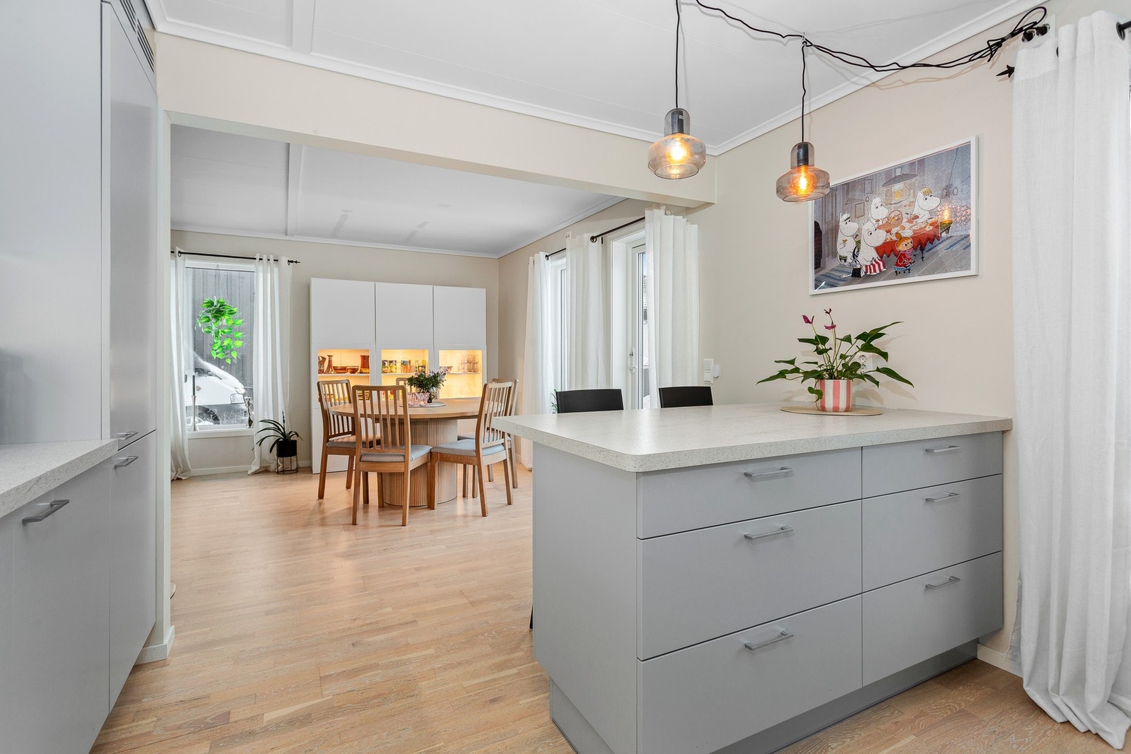 Kjøkkenet er på 12,3m². Galleribilde