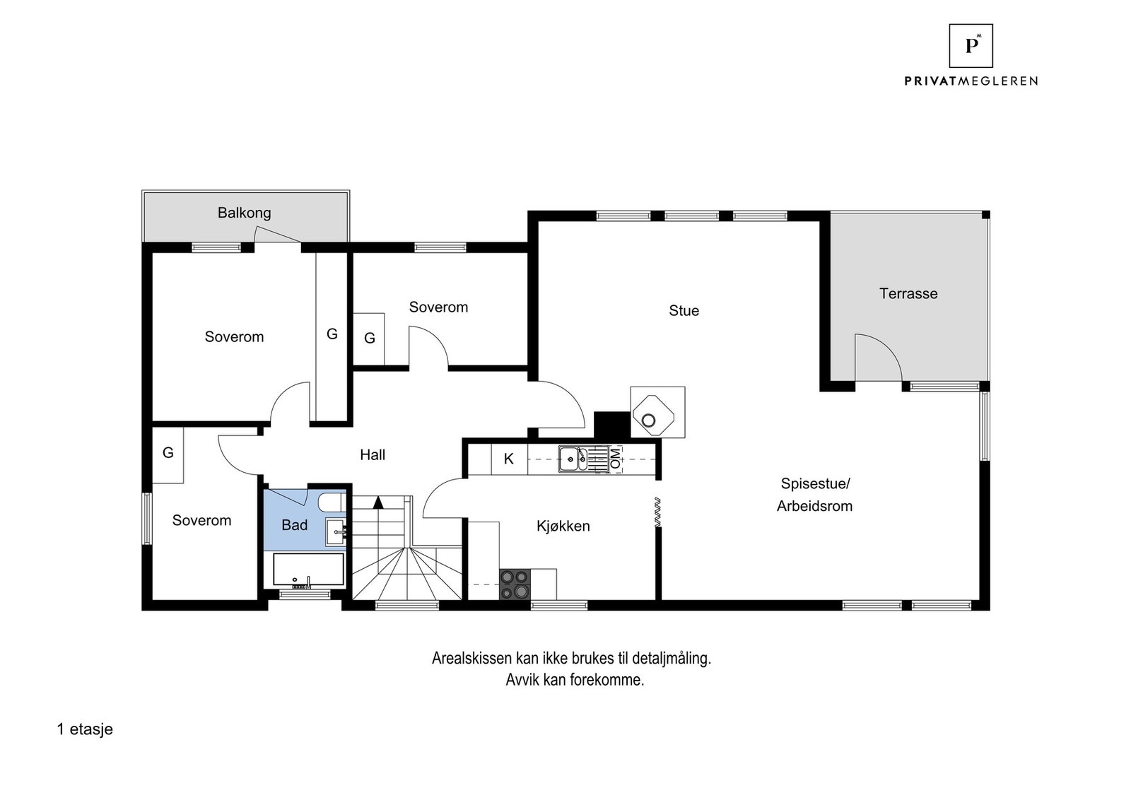 Plantegning 1. etasje Galleribilde