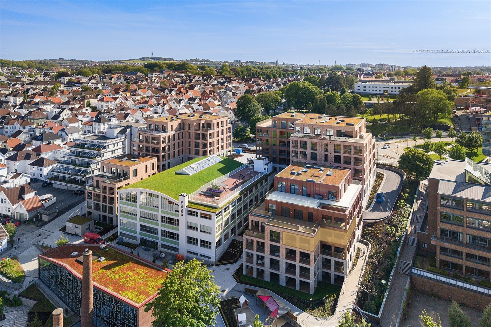 Bykronen består av fire leilighetsbygg med til sammen 67 leiligheter. Galleribilde