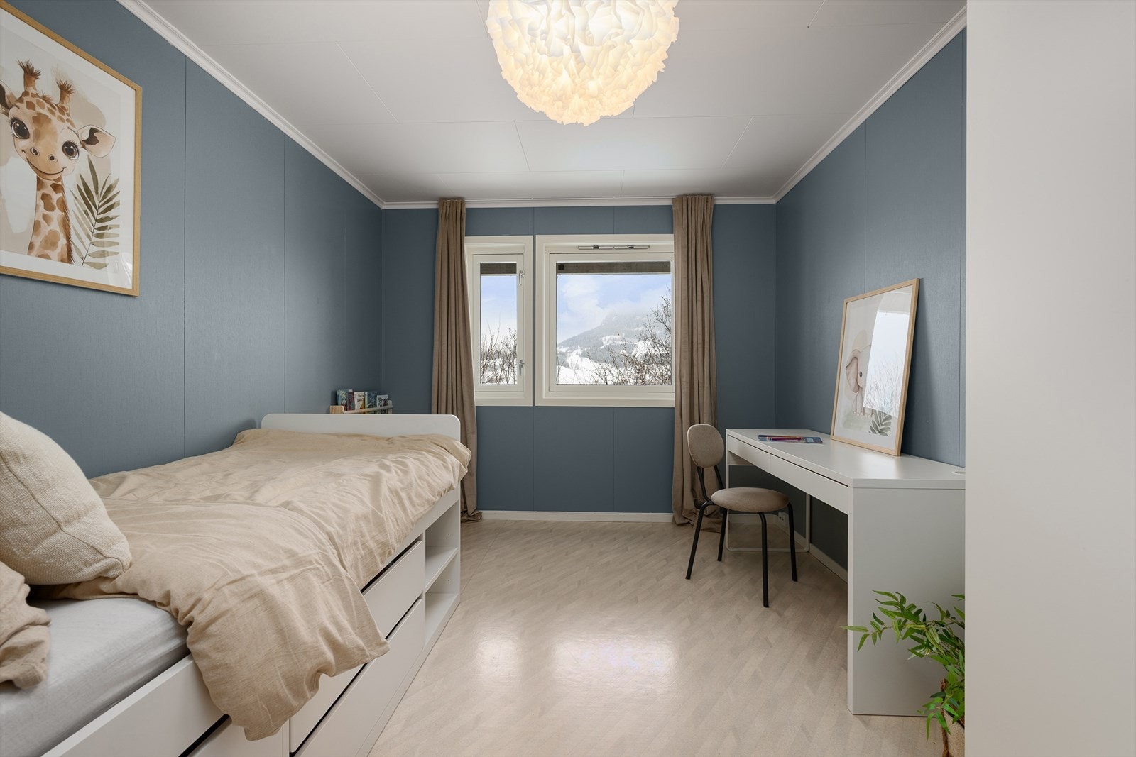 Begge soverommene er nokså like i størrelse. Galleribilde